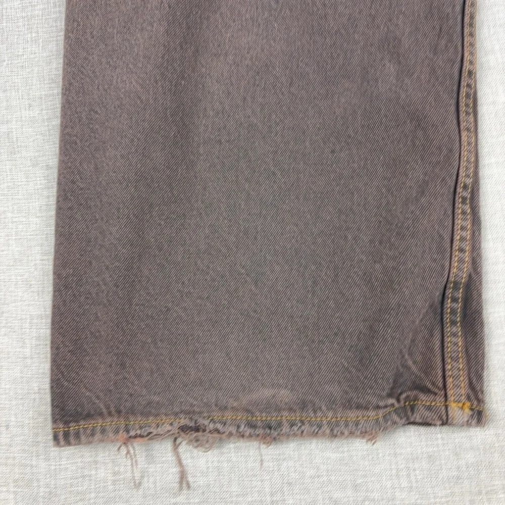 BDG Jeans Mens 34x32 Brown Medium Wash Relaxed Wide Leg Distressed Denim Pants